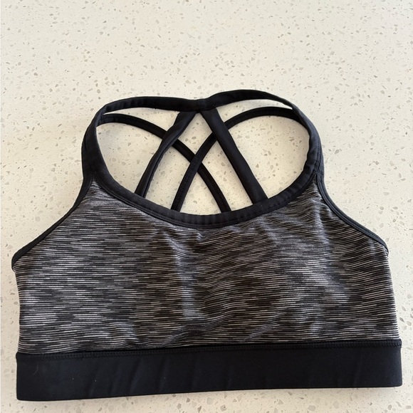 GAIAM Black and Gray Strappy Sports Bra - Picture 1 of 4